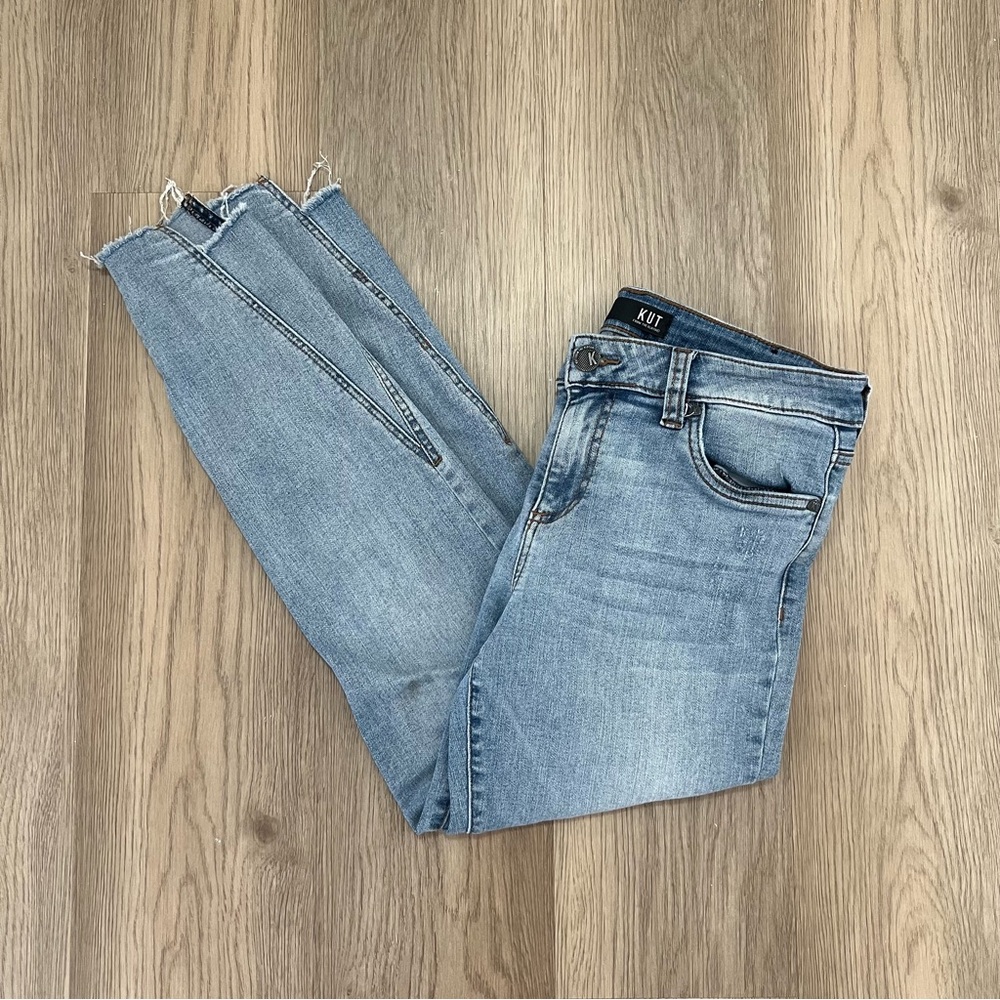 KUT From The Kloth Connie Ankle Skinny Jeans Light Wash Size 10